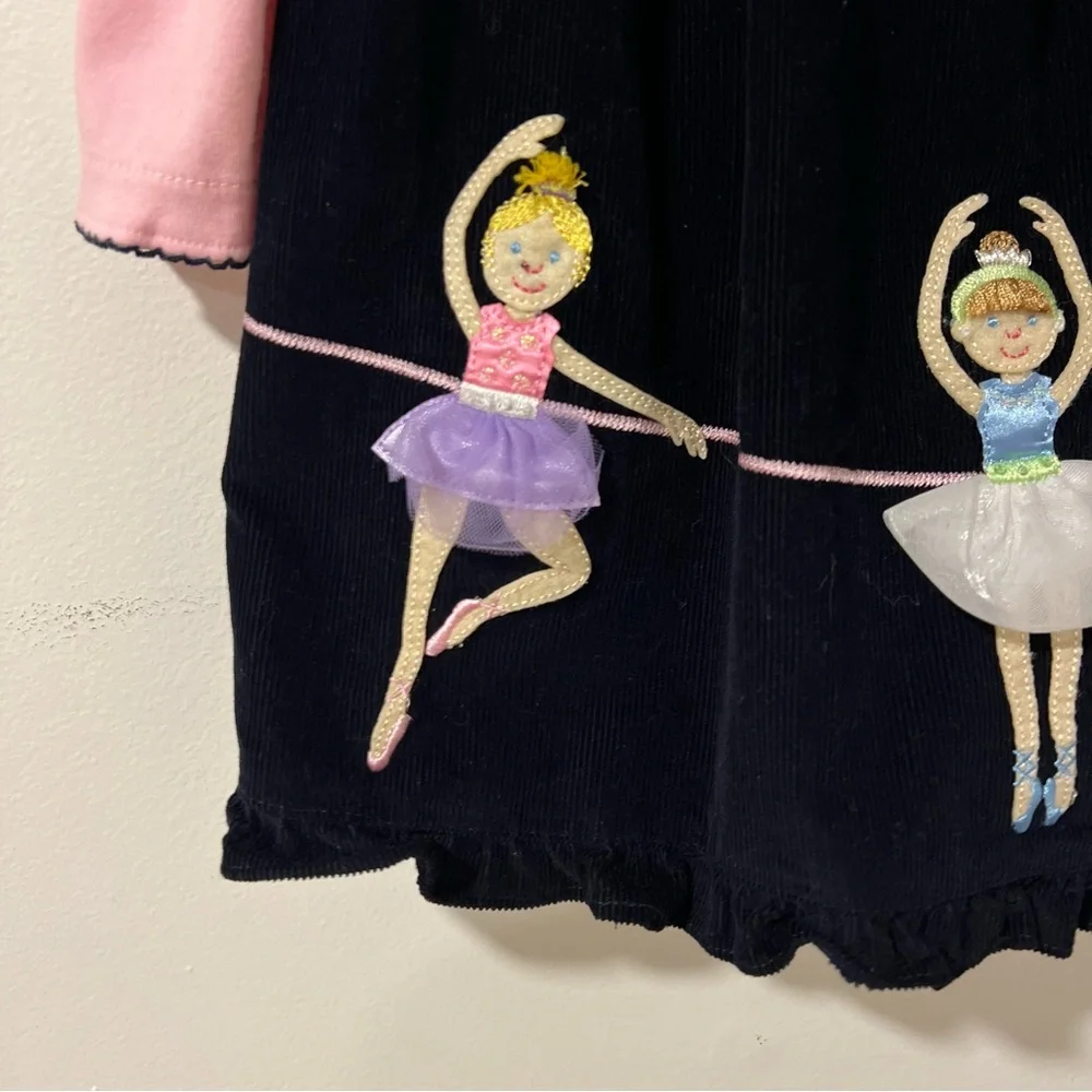 Goodlad Philadelphia 18M Girls Corduroy Dress Set Ballerina Appliqué Embroidered